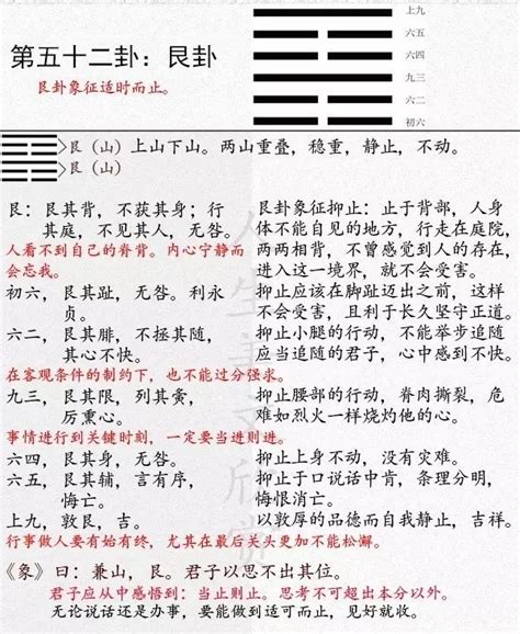 艮卦意思|易经第五十二卦艮卦详解